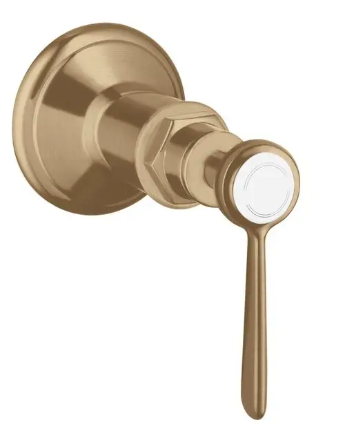 Montierter Wasserhahn mit Hebelgriff in gebürstetem Bronze-Finish, Teil der AXOR Montreux Kollektion, für Wandinstallation konzipiert.